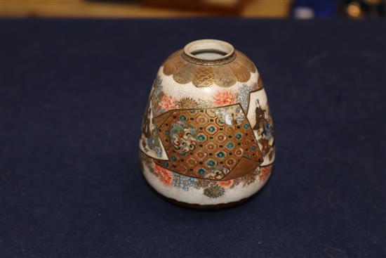 A Japanese Satsuma vase height 8.5cm
